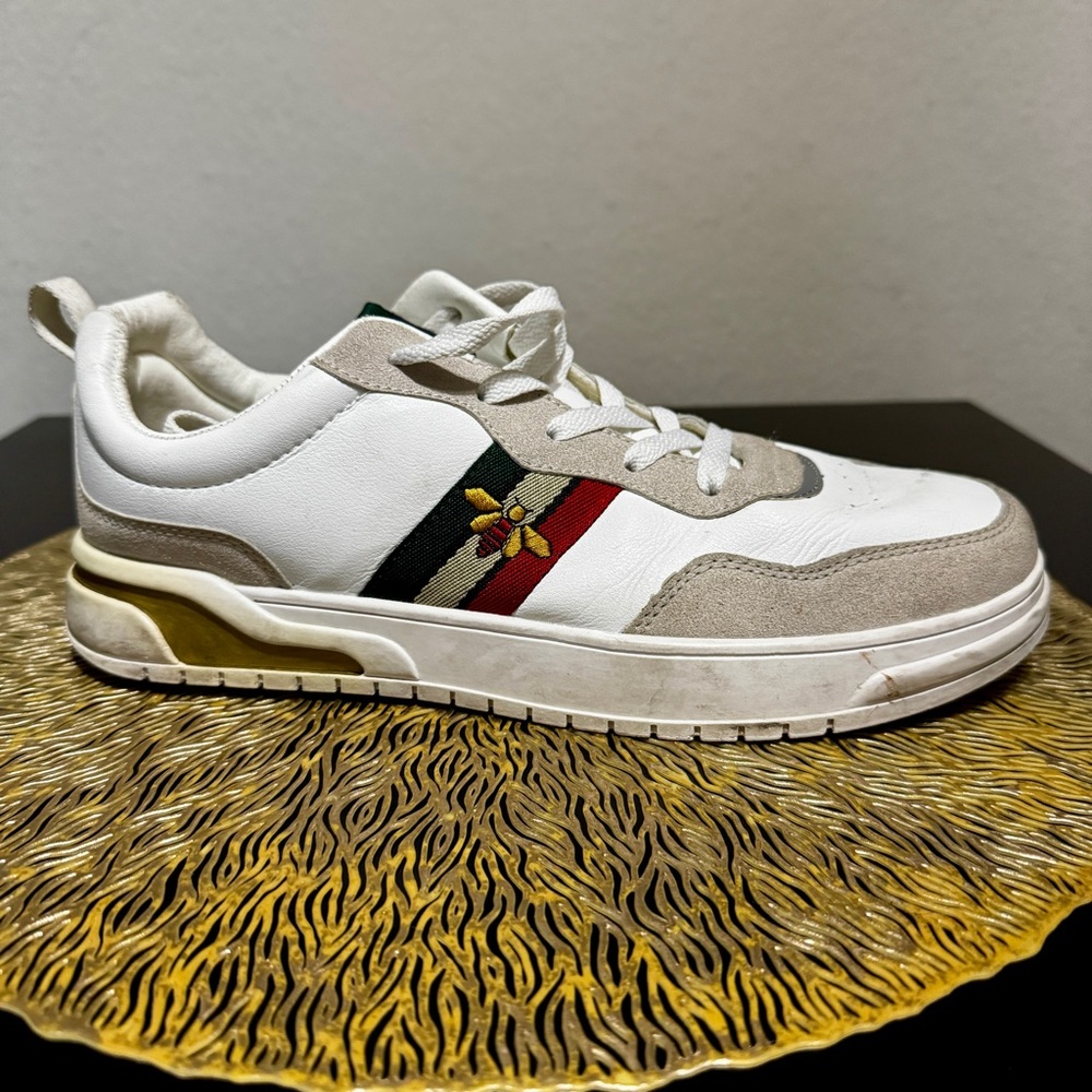 Men's White & Tan Gucci Shoes - Size 11 - Picture 3 of 6